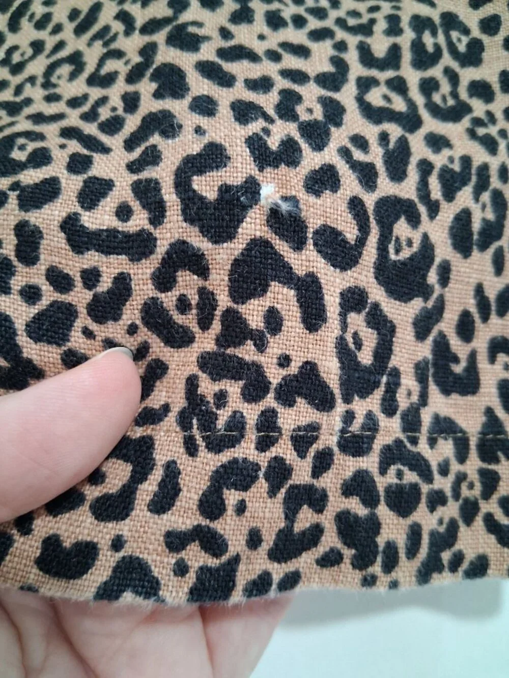 Reformation JACKIE Leopard Print Wide Leg Crop Linen Pants Size 4